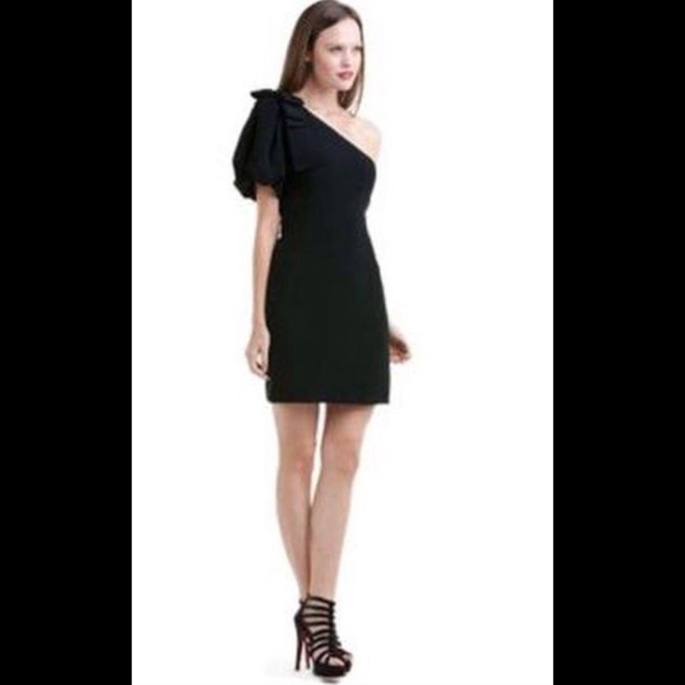 LA PERLA Collezione One Shoulder LBD Little Black Dress w Bow Detail IT 44 US 8 - Picture 1 of 9
